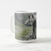Mug Husky Sibérien Blanc (Devant gauche)