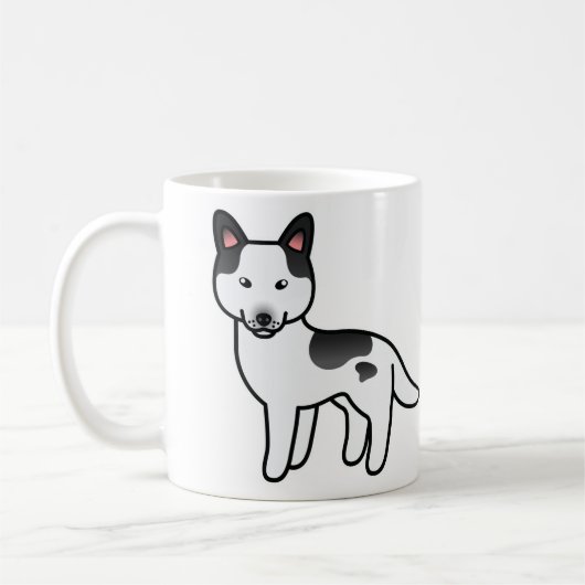 Mug Husky Sibérien de dessin animé pie noir (Gauche)