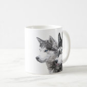 Mug Huskys Sibériens Chien , Maman Husky (Devant droit)