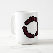 Mug Hustle de café Répétition typographie motivationne (Devant gauche)