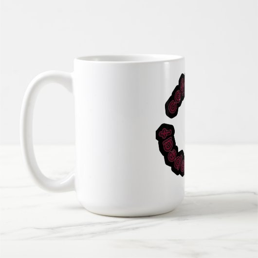 Mug Hustle de café Répétition typographie motivationne (Gauche)