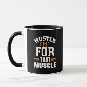 Mug Hustle pour cet exercice de gym musculaire entraîn