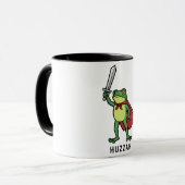Mug Huzzah Frog Chevalier Drôle Citation mème épée (Devant gauche)