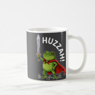 Mug Huzzah Grenouille Chevalier Épée Drôle Mème Grenou