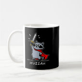 Mug Huzzah Raccoon Knight Funny Sword Meme Quote (Gauche)
