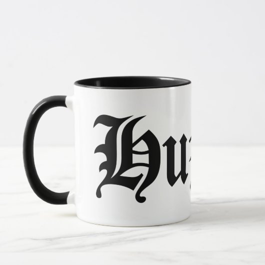 Mug Huzzah ! {Typographie médiévale} (Gauche)