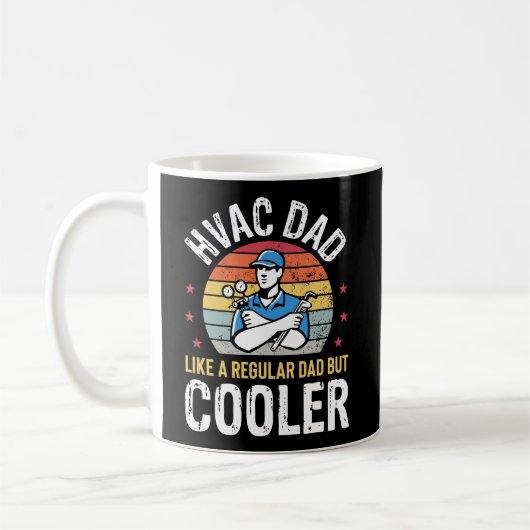 Mug Hvac Papa Mais Glacière Mens Drôle Technicien Hvac (Gauche)