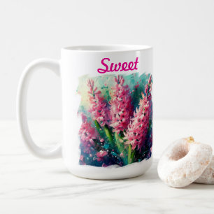 Mug Hyacinthes rose impressionniste Hyacinth Floral