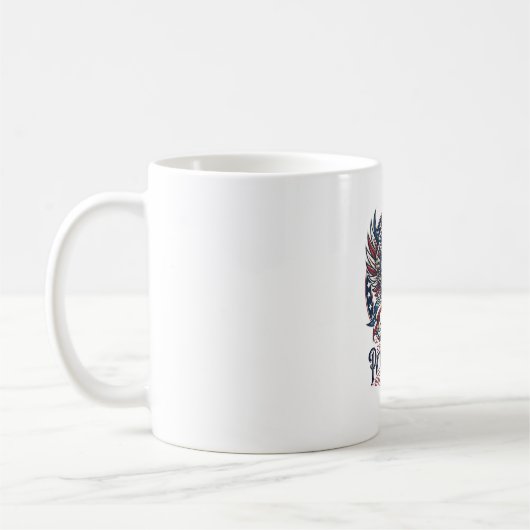 Mug Hybride de phénix patriotique Hybride d'animal pat (Gauche)