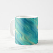 Mug Hydrangea bleu texture ondulée (Devant gauche)