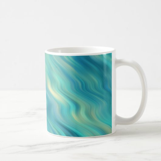 Mug Hydrangea bleu texture ondulée (Droite)