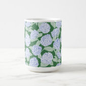 Mug Hydrangea Bleu Vert Élégant Prépa (Centre)