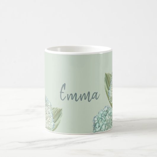 Mug Hydrangea Bleu/Vert Sage (Centre)