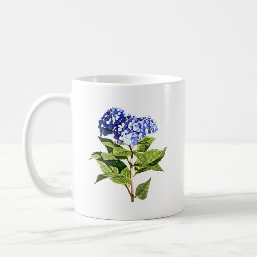 Mug Hydrangea Bleue Gracieuse (Gauche)