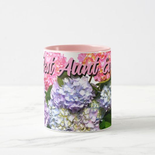 Mug Hydrangea Bouquet meilleure tante jamais (Centre)