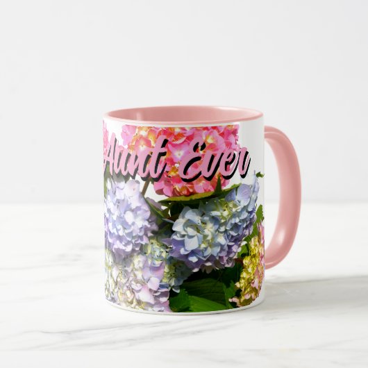 Mug Hydrangea Bouquet meilleure tante jamais (Devant droit)