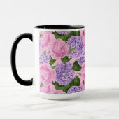 Mug Hydrangea et motif de pivoine (Gauche)