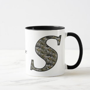 Mug Hydrangea Fleur Personnalisée Monogramme Initiale