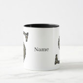 Mug Hydrangea Fleur Personnalisée Monogramme Initiale (Centre)