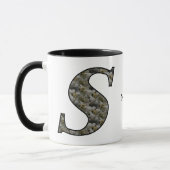 Mug Hydrangea Fleur Personnalisée Monogramme Initiale (Gauche)