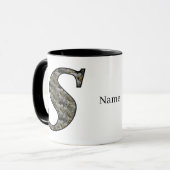 Mug Hydrangea Fleur Personnalisée Monogramme Initiale (Devant gauche)
