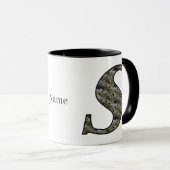 Mug Hydrangea Fleur Personnalisée Monogramme Initiale (Devant droit)