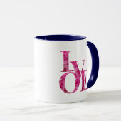 Mug Hydrangea Florale Rose Élégante Amour de Printemps (Devant droit)
