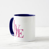 Mug Hydrangea Florale Rose Élégante Amour de Printemps (Devant gauche)