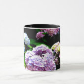 Mug Hydrangea garden, rose, bleu, purple floral (Centre)