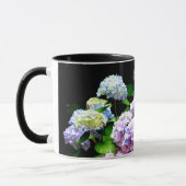 Mug Hydrangea garden, rose, bleu, purple floral (Gauche)