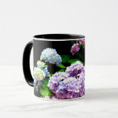 Mug Hydrangea garden, rose, bleu, purple floral (Devant gauche)