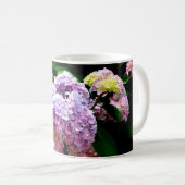 Mug Hydrangea garden, rose, bleu, purple floral (Devant droit)