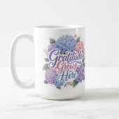 Mug Hydrangea : La gratitude grandit ici (Gauche)