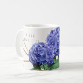 Mug Hydrangea & Or Elegant Floral Personnalisé (Devant gauche)