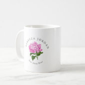 Mug Hydrangea rose Grand-millentenaire Meilleure maman (Devant gauche)