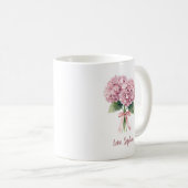Mug Hydrangea Rose Printemps Fleur Floral Nom Personna (Devant droit)