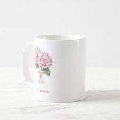 Mug Hydrangea Rose Printemps Fleur Floral Nom Personna (Devant gauche)