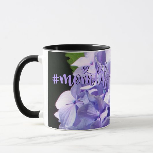 Mug Hydrangea violette #momlife (Gauche)