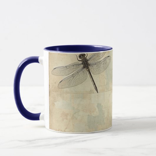 Mug Hydrangeas et Libellule Shabby Chic (Gauche)