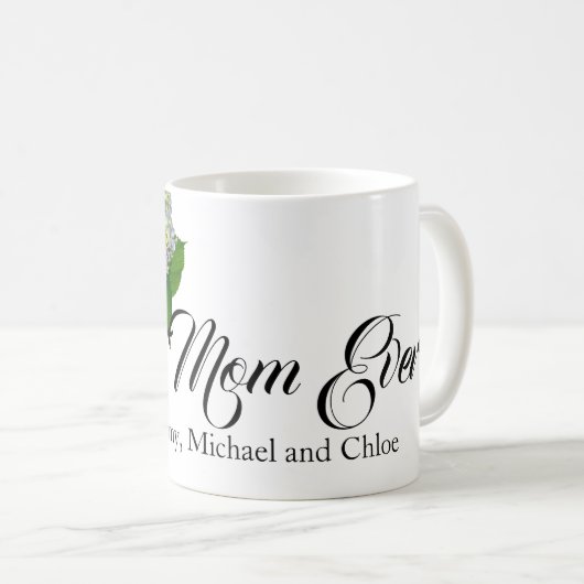 Mug Hydrangeas et Mason pot meilleure maman jamais (Devant droit)