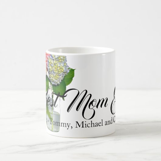 Mug Hydrangeas et Mason pot meilleure maman jamais (Centre)