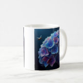 Mug Hydrangeas Floral Purple et Bleu (Devant droit)
