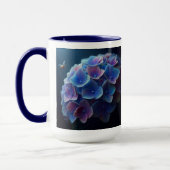 Mug Hydrangeas Floral Purple et Bleu (Gauche)