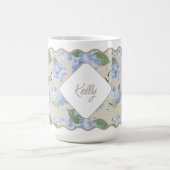 Mug Hydrangeas Girly Delicate Personnalisé Côtier (Centre)