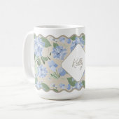 Mug Hydrangeas Girly Delicate Personnalisé Côtier (Devant gauche)