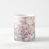 Mug Hydrangeas roses en dentelle blanche romantique De (Centre)