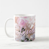 Mug Hydrangeas roses en dentelle blanche romantique De (Gauche)