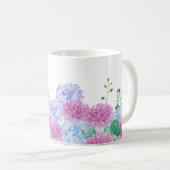 Mug Hydrangeas Violet Et Bleu Aquarelle (Devant droit)