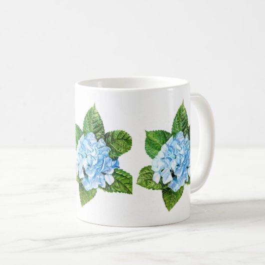 Mug Hydrangée bleue (Devant droit)