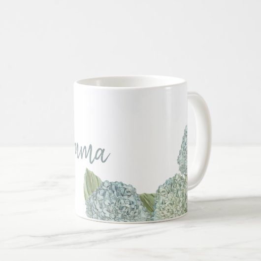 Mug Hydrangée bleue (Devant droit)